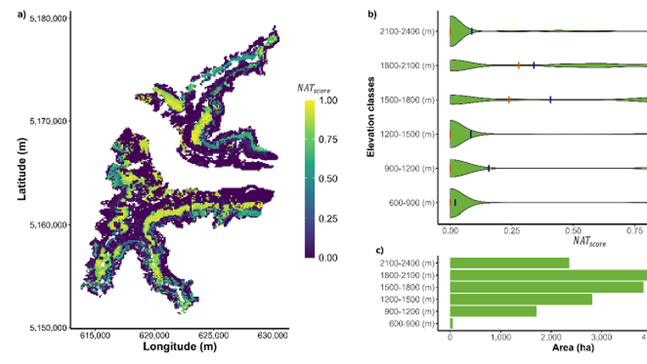 Naturalness of forest composition affects vulnerability to climate change and disturbances in Alpine mountain landscapes